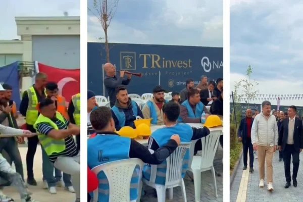 TRinvest şantiyesinde 1 Mayıs etkinliği düzenlendi