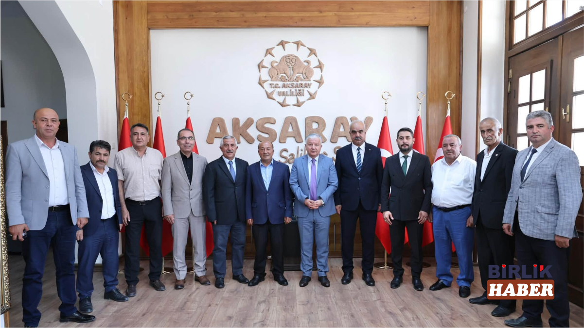 Aksaray Valisi Murat Duru, MHP Heyetini Makamında Kabul Etti