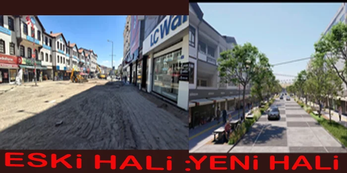 Beypazarı’nda Bankalar Caddesi yenileniyor