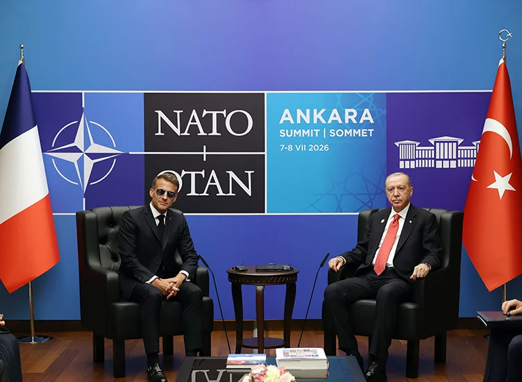 Cumhurbaşkanı Erdoğan, Fransa Cumhurbaşkanı Macron ile görüştü