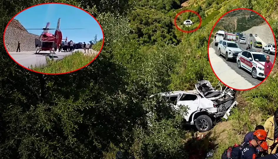 Manavgat’ta kaza: Uçuruma yuvarlanan otomobilde 5 ölü, 2 yaralı