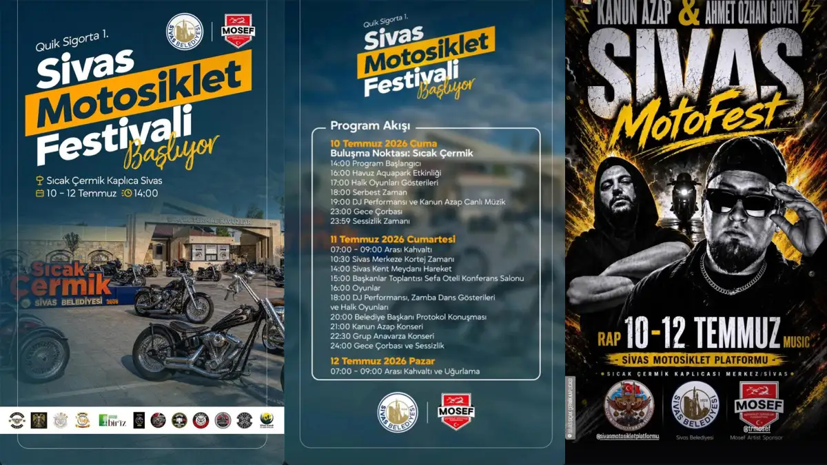 Sivas’ta motor tutkunlarının buluşması başlıyor! 3 günlük festival için geri sayım