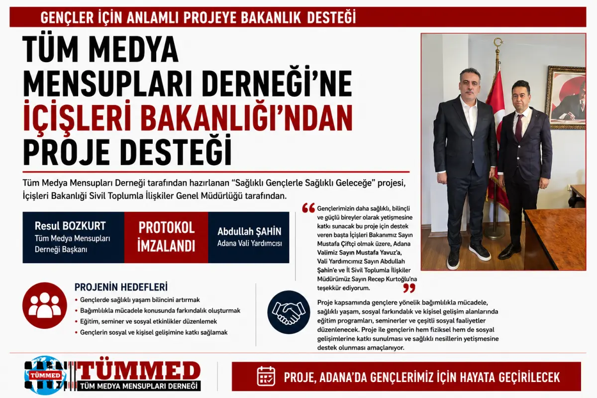 Tüm Medya Mensupları Derneği’ne İçişleri Bakanlığından proje desteği