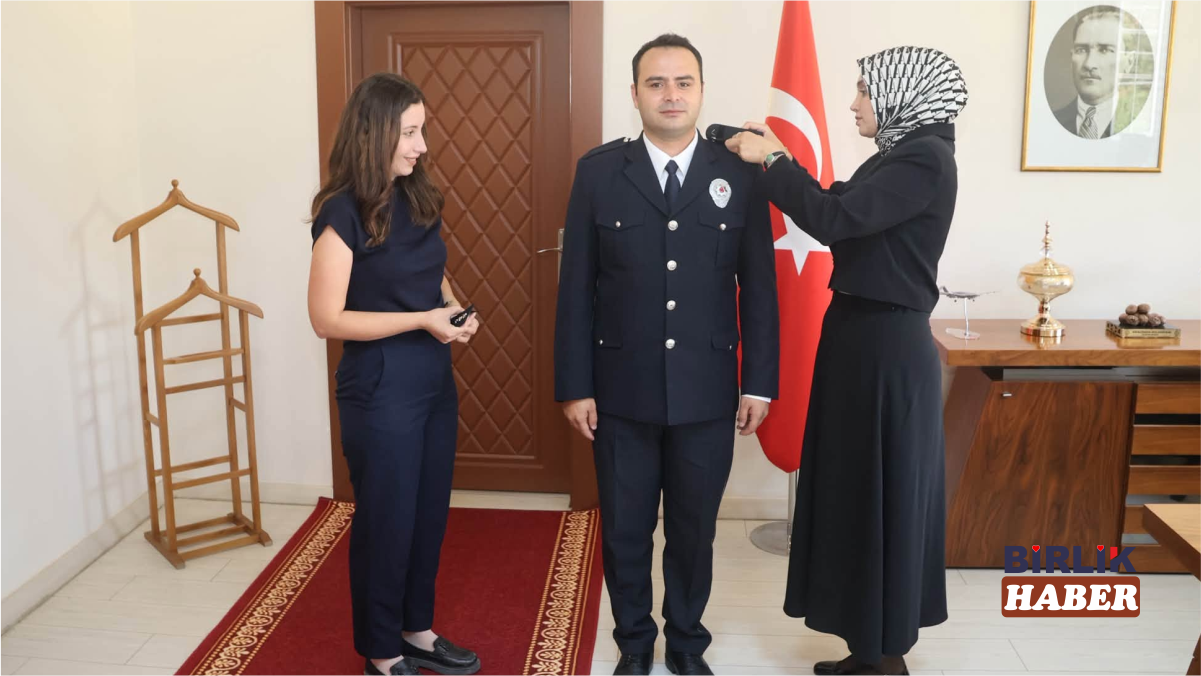 Sarıyahşi’de dikkat çeken rütbe takdimi!