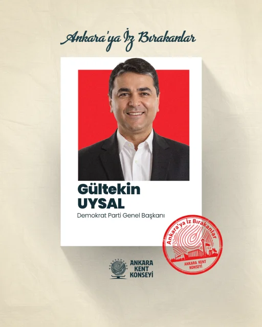 AKK “Ankara’ya İz Bırakanlar”ın konuğu Demokrat Parti Genel Başkanı Gültekin Uysal oldu
