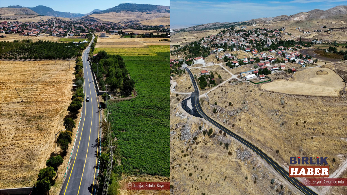 Gülağaç ve Güzelyurt’ta Yol Çalışmaları Tamamlandı
