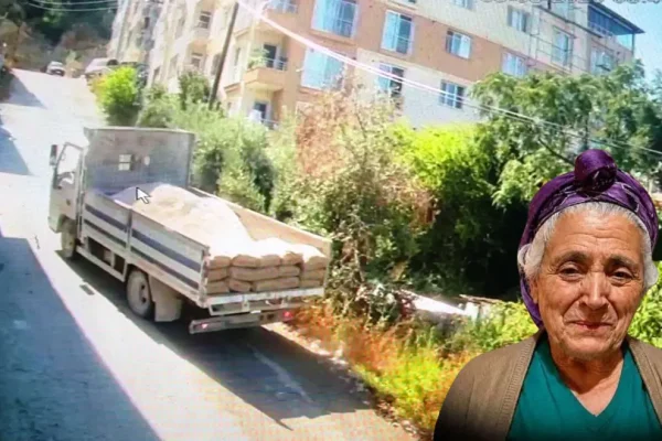 İncir toplayan kadın kamyonun altında kaldı