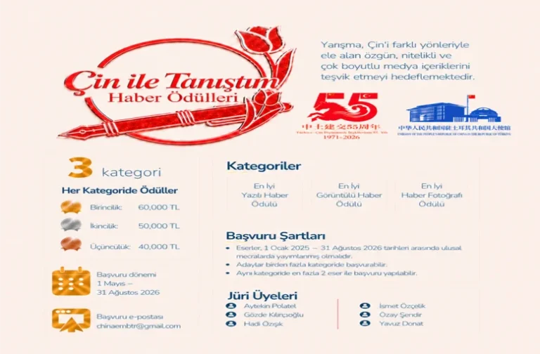 Çin ile Tanıştım Haber Ödülleri başvuruları başladı