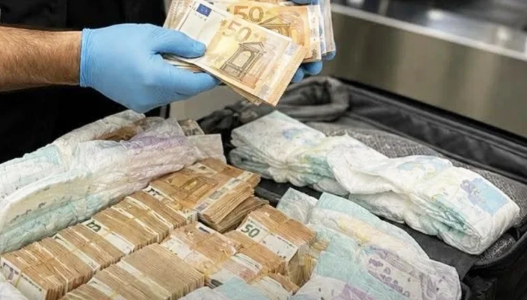 Bebek bezlerinin içinden 381 bin avro çıktı