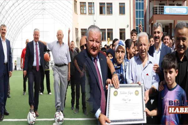 Aksaray’da okula yeni spor kompleksi: Halı saha açıldı