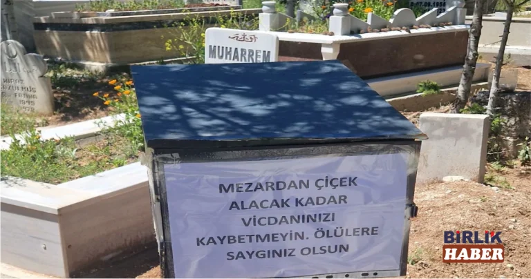Mezarlıktan Çalınan Çiçekler Sosyal Medyada Gündem Oldu