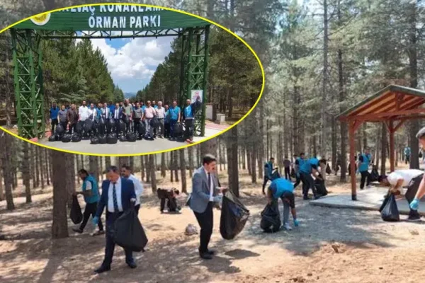 Isparta’da hükümlülerden çevre temizliği