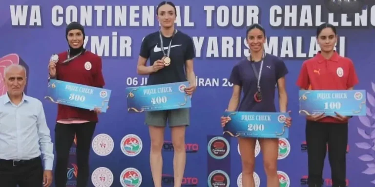 Karslı Milli Atlet Tuğba Toptaş İzmir’de fırtına gibi esti