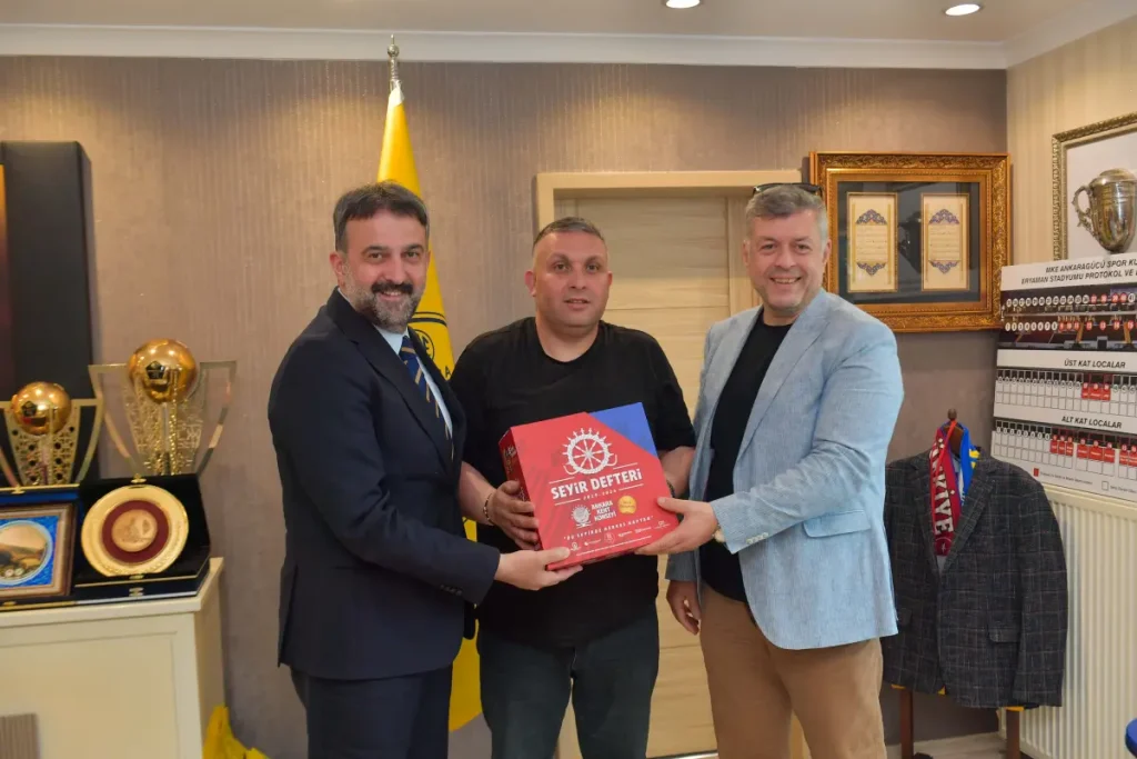 AKK Başkanı Halil İbrahim Yılmaz MKE Ankaragücü Başkanı İlhami Alparslan’ı ziyaret etti