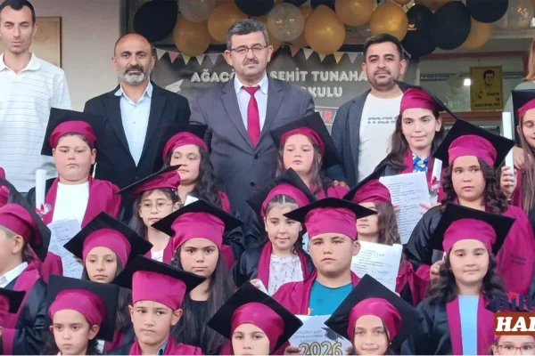 Ağaçören Şehit Tunahan Erbaşı İlkokulu’nda Mezuniyet Coşkusu Yaşandı
