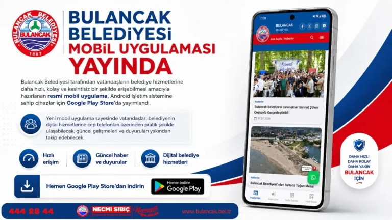 Bulancak Belediyesi artık mobil uygulamada