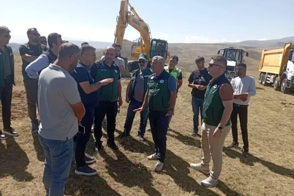 DSİ 24. Bölge Müdürü Kotan, Kağızman Barajı Yeniden Yerleşim Alanında incelemelerde bulundu