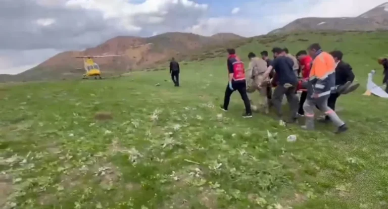 Erzurum’da nefes kesen kurtarma: Yaralı vatandaş helikopterle kurtarıldı