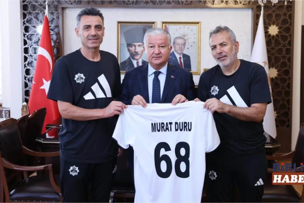 Vali Murat Duru, 68 Aksaray Belediyespor hocasını kabul etti