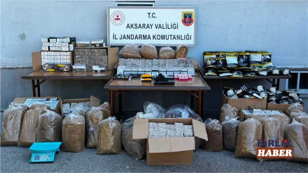 Aksaray’da 750 bin TL’lik kaçakçılık operasyonu