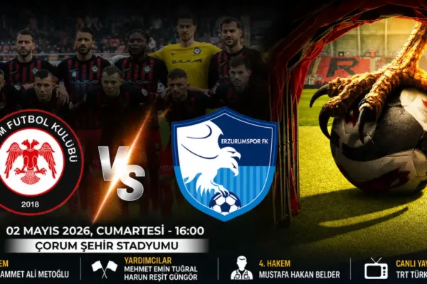 Süper Lig yolunda randevu Arca Çorum FK- Erzurumspor FK