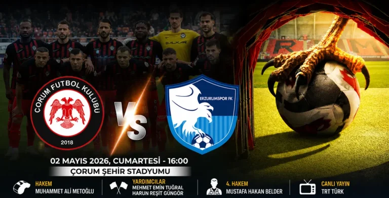 Süper Lig yolunda randevu Arca Çorum FK- Erzurumspor FK
