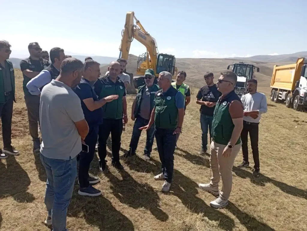DSİ 24. Bölge Müdürü Kotan, Kağızman Barajı Yeniden Yerleşim Alanında incelemelerde bulundu