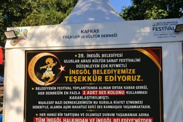 İnegöl’de festivaldeki gürültü krizi çözüldü: Derneklerden “yüksek sese son” kararı
