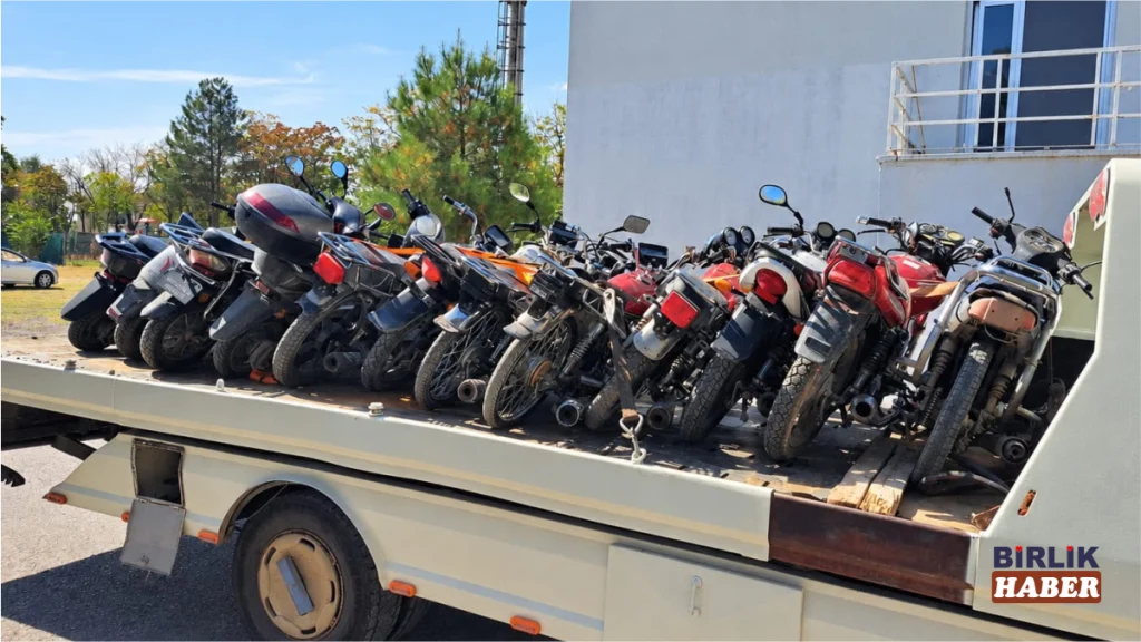Aksaray’da denetim: 16 motosiklet trafikten men edildi