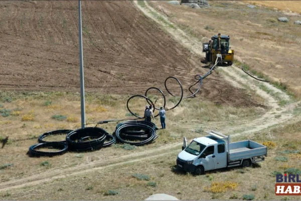 Abalı Köyü’nde 7,5 Kilometrelik İçme Suyu Hattı Yapılıyor