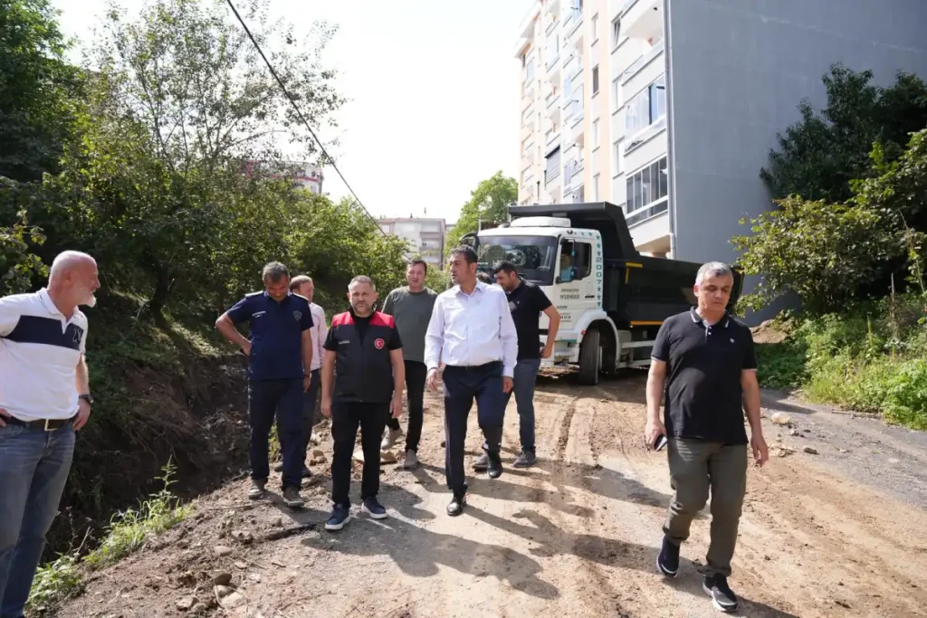 Giresun’da yağmurdan etkilenen vatandaşlara destek