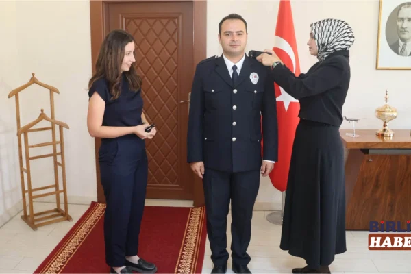 Sarıyahşi’de dikkat çeken rütbe takdimi!