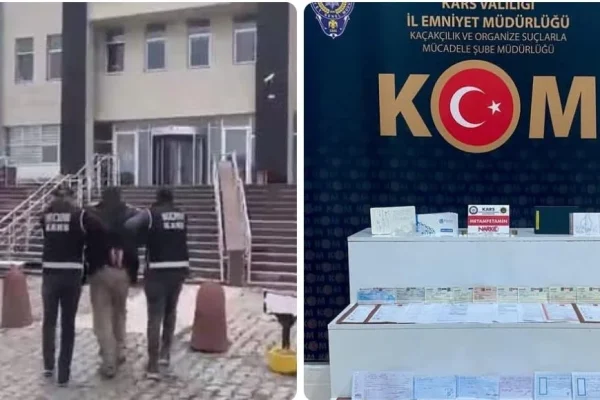 Kars’ta tefecilik operasyonu: Milyonluk senetler ve uyuşturucu ele geçirildi