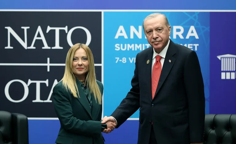 Cumhurbaşkanı Erdoğan, İtalya Başbakanı Meloni ile bir araya geldi