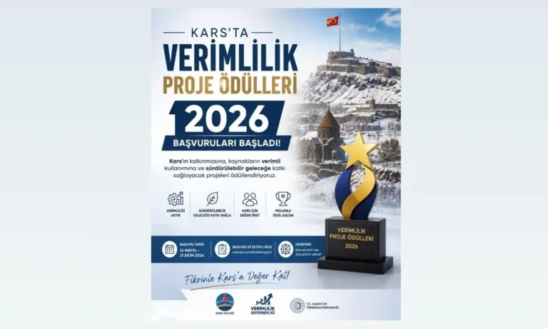 Kars’ta Verimlilik Proje Ödülleri 2026 başvuruları başladı