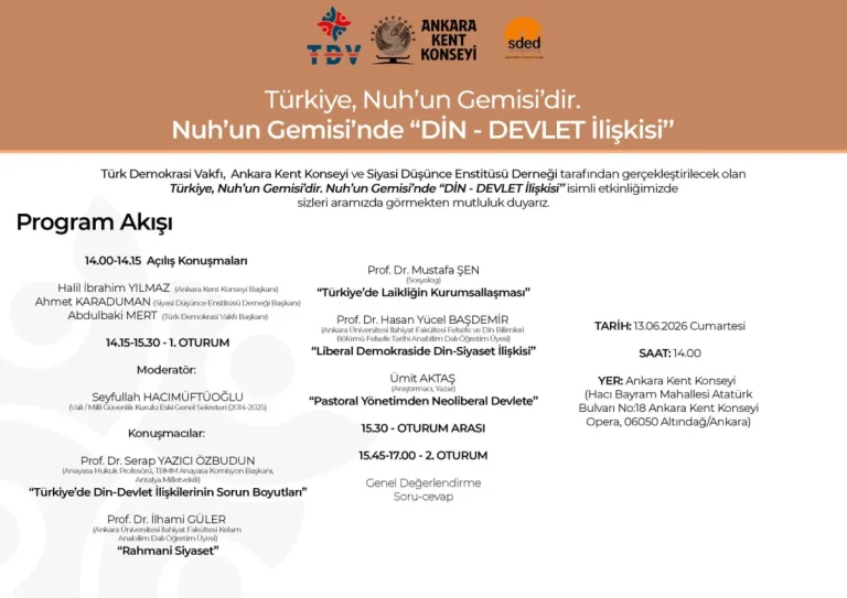 Ankara’da “Din-Devlet İlişkisi” paneli düzenlenecek