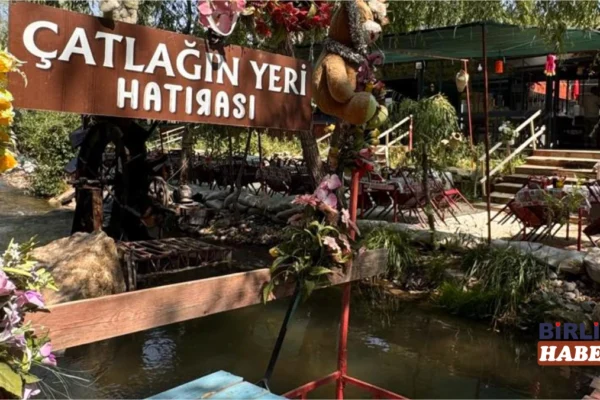 Dere kenarında kahvaltı keyfi Çatlağın Yeri’nde
