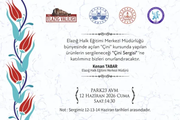 Elazığ’da çini sanatı sergisi kapılarını açıyor