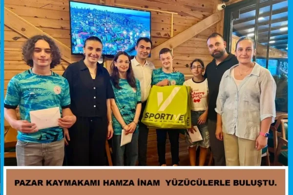 Kaymakam İnam, şampiyon yüzücülerle bir araya geldi
