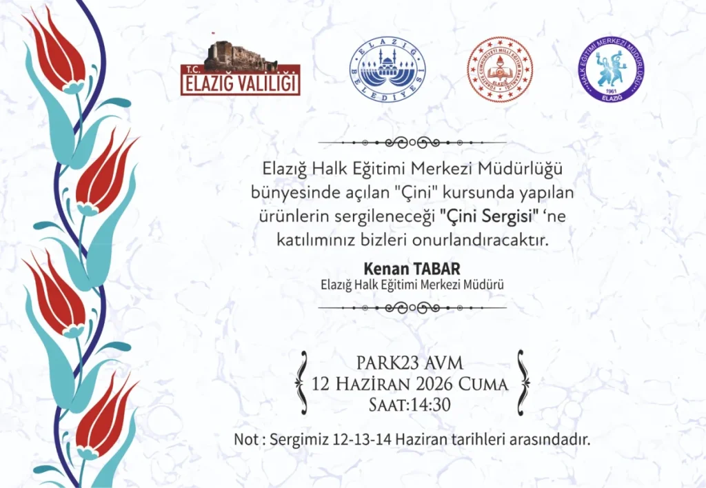 Elazığ’da çini sanatı sergisi kapılarını açıyor