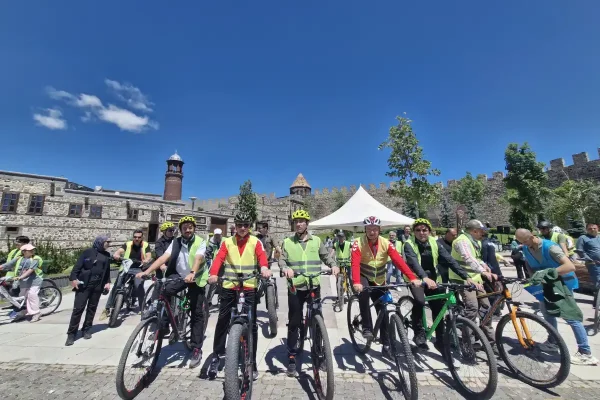 Erzurum’da sağlıklı gelecek için pedallar çevrildi
