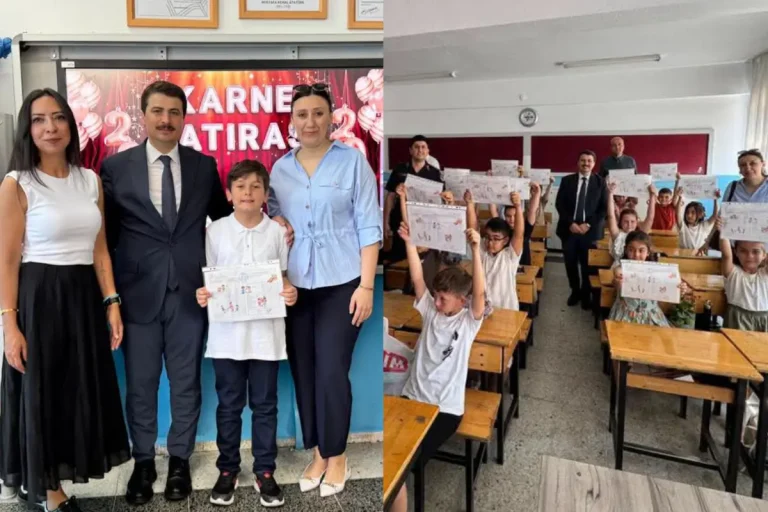 Nallıhan’da öğrenciler karnelerine kavuştu