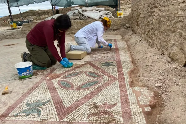 Pompeiopolis’te yeni keşif: 105 metrekarelik mozaik ve Eros başı bulundu