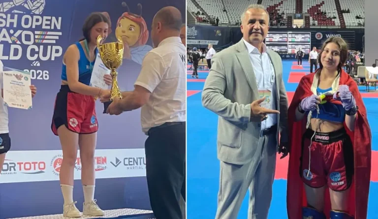 Ankara’lı sporcu Yağmur Gölük Kick Boks Wako Open Dünya Şampiyonasında birinci oldu