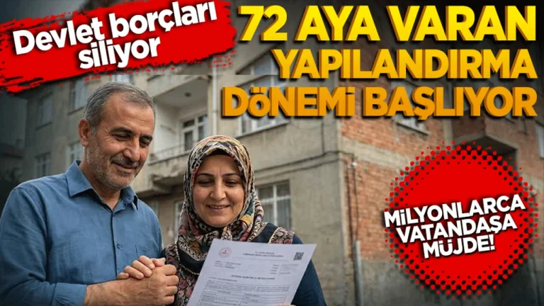 72 aya varan tarihi yapılandırma dönemi başlıyor!