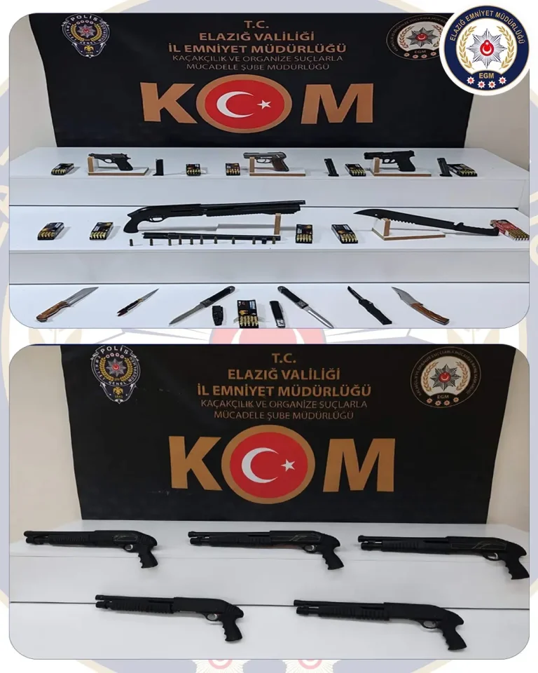 Elazığ’da kaçak siah operasyonu: Çok sayıda silah ve mühimmat ele geçirildi