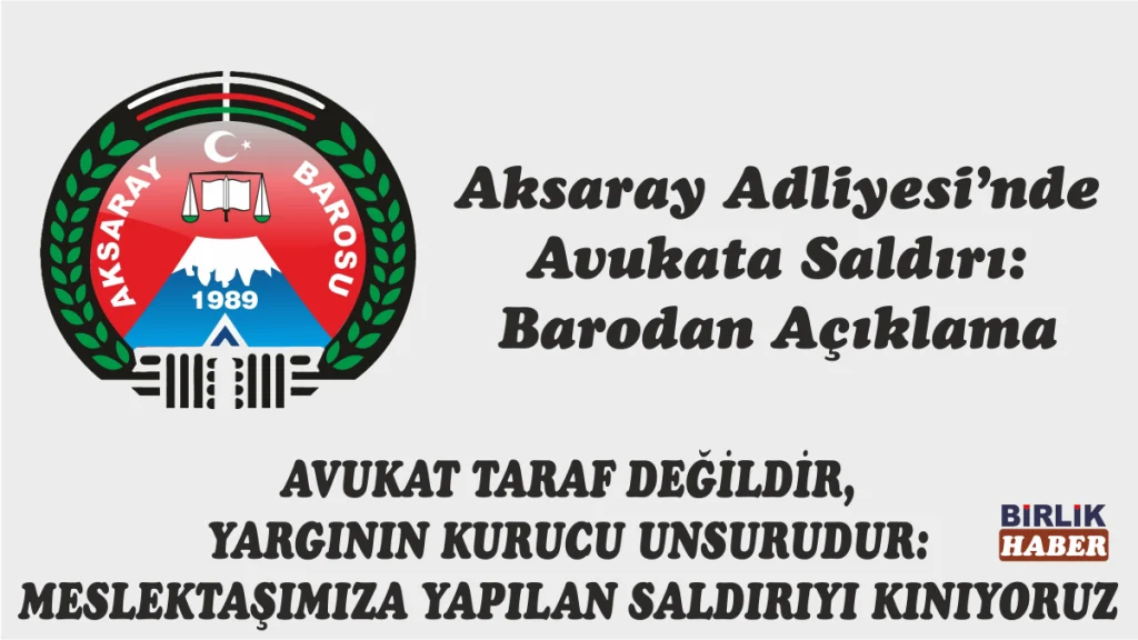 Aksaray Adliyesi’nde Avukata Saldırı