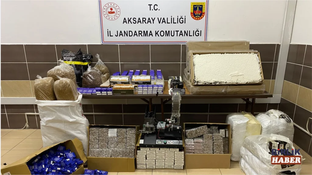 Aksaray’da kaçak sigara imalatına darbe