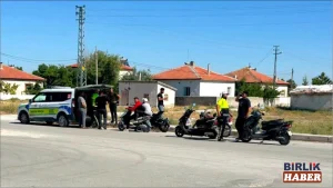 Sultanhanı’nda Elektrikli Motosikletlere Plaka Denetimi