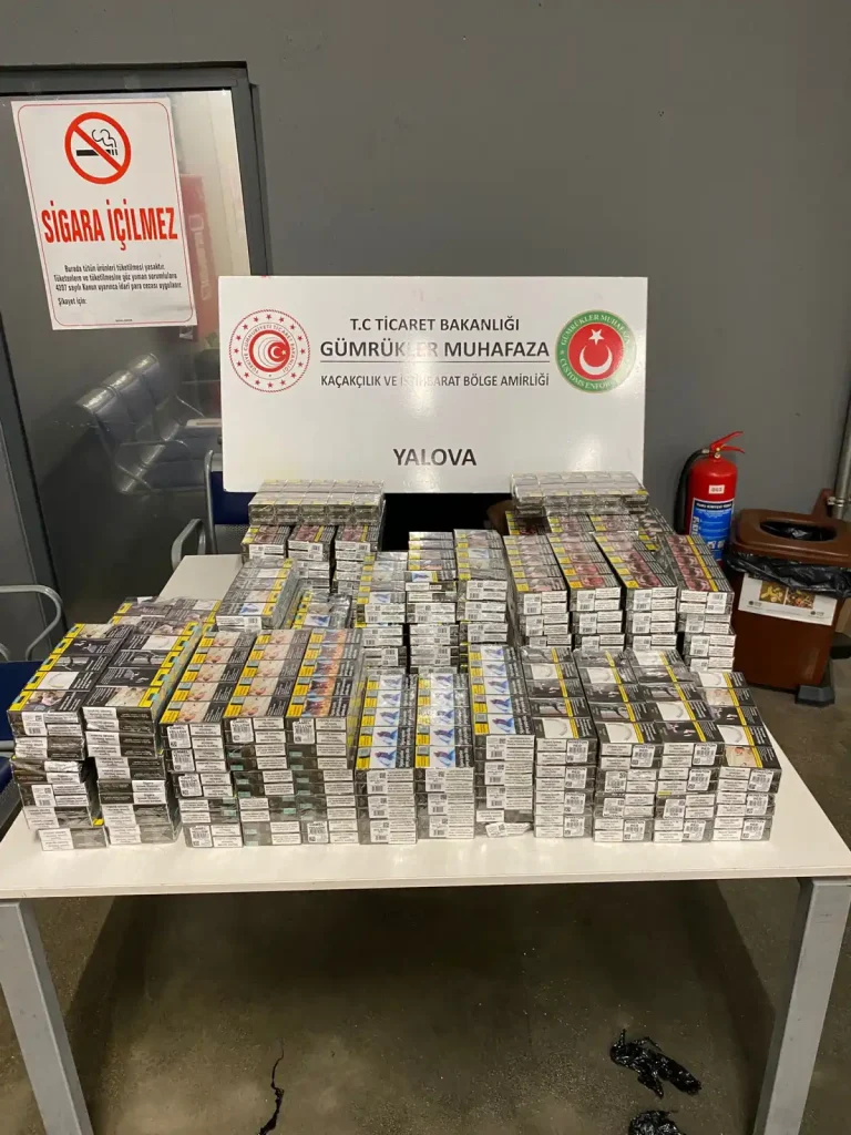 Yalova’da gümrükte kaçak sigara alarmı
